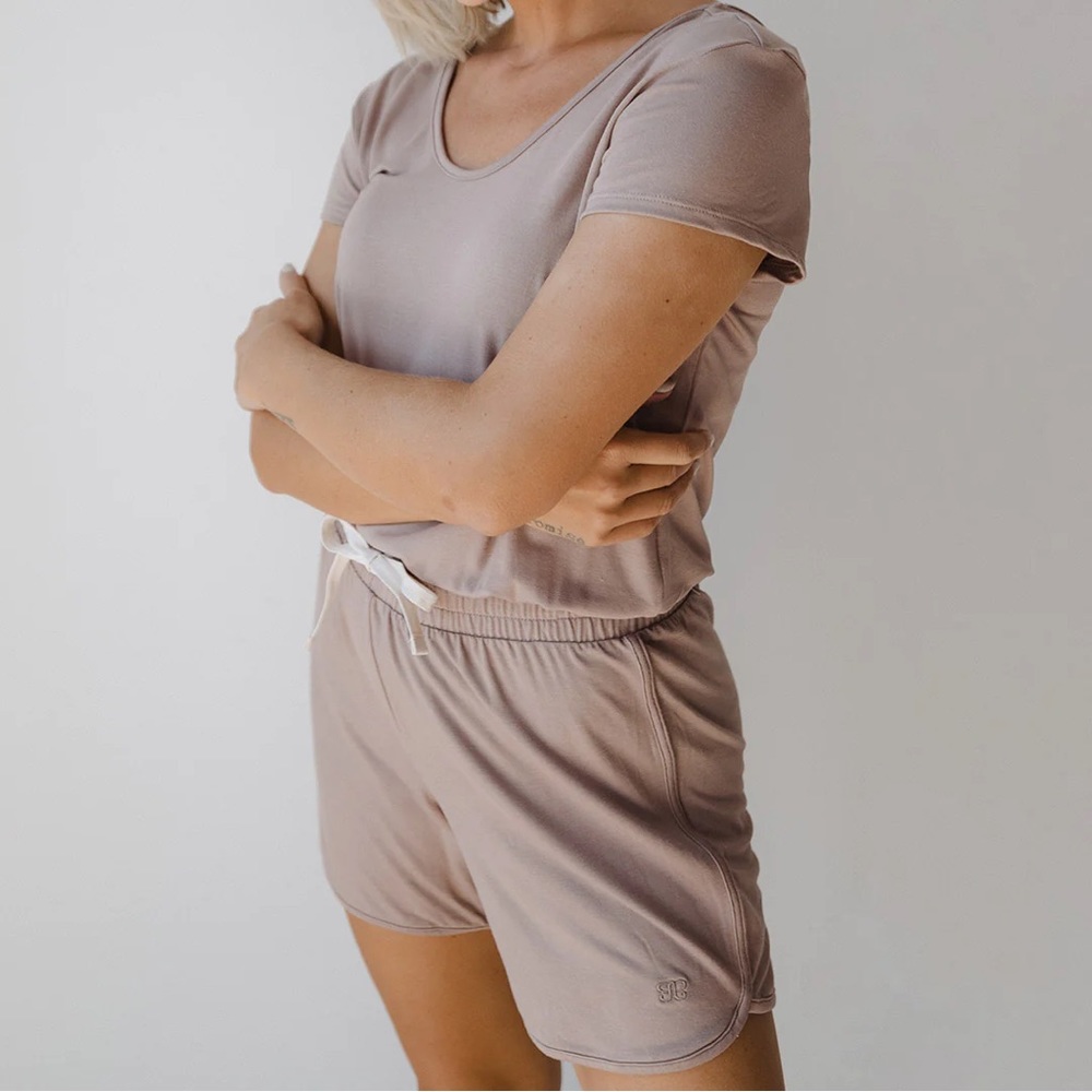 Albion fit SERENITY ROMPER, MOCHA Size Small NWT $88